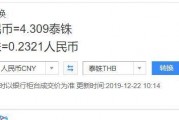 人民币傣铢汇率(人民币泰铢币汇率今日价格)