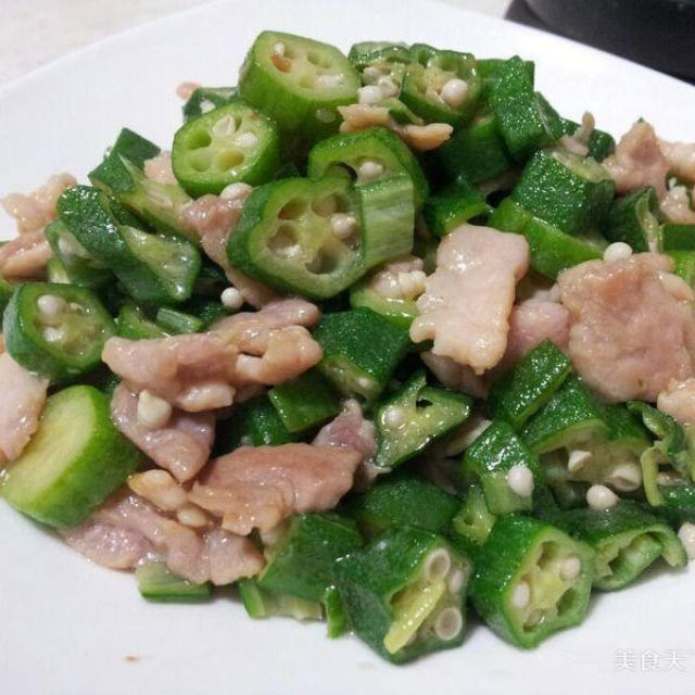 秋葵炒肉的做法(秋葵炒肉的做法大全视频)